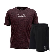 Kit Fitness Alpha Co: Bermuda Lobo + Camiseta Dry - imagem 1