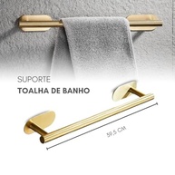 Kit Acessórios para Banheiro em Aço Inox 304 - 5 Peças com Fixação 3M Fácil - imagem 3