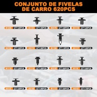 Kit Completo 620 Presilhas e Fixadores Automotivos Universais - Reparo Rápido e Fácil - imagem 3