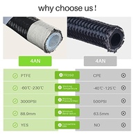 Kit Linha de Combustível PTFE E85 4AN 3m - Aço Inox e Nylon Preto para Alta Performance - imagem 4