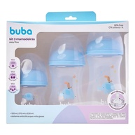 Kit 3 Mamadeiras Easy Flow Elefante Azul 120/270/330ml - Sistema Anticólico para Bebês - imagem 1