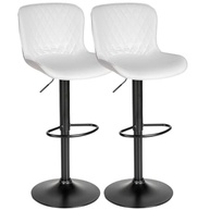 Kit 2 Banquetas Giratórias com Encosto - Design Moderno em Couro Sintético para Cozinha Americana e Balcão - imagem 4