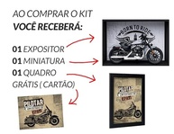 Kit Presente Motociclista: Miniatura Harley-Davidson Oficial, Expositor e Quadro Exclusivo - imagem 3
