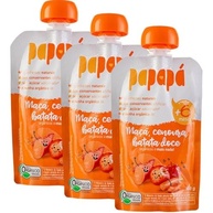 Kit 3 Papinhas Orgânicas Maçã, Cenoura e Batata Doce 100g - Papapá | Alimentação Saudável para Bebês - imagem 2