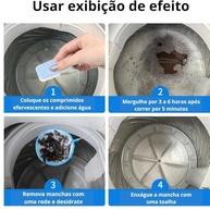 Kit 10 Pastilhas Limpadoras para Máquina de Lavar - Limpeza Profunda, Sem Cheiro, Compatível com Todas as Máquinas - imagem 2