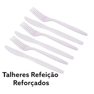 Kit Garfo + Faca Descartável Refeição - Talheres Master Reforçados para Churrasco, Festas e Eventos (100 ou 200 Peças) - imagem 5