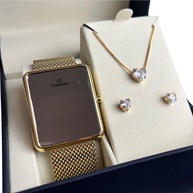 Kit Relógio Champion Dourado: Elegância Completa - imagem 1