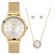 Kit Relógio Feminino Dourado Dumont: Elegância Acessível - imagem 1