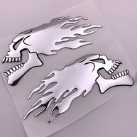 Kit 2 Emblemas Motoqueiro Fantasma Caveira Tuning: Estilo Único para Seu Veículo! - imagem 1
