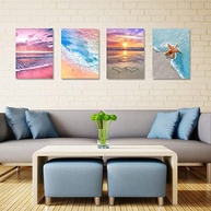 Muzagroo Art - Pacote com 4 Kits de Pintura de Diamante 5D para Adultos - Artesanato DIY com Tela 30x40cm - imagem 5