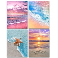 Muzagroo Art - Pacote com 4 Kits de Pintura de Diamante 5D para Adultos - Artesanato DIY com Tela 30x40cm - imagem 2