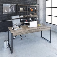 Mesa Kuadra Diretor 180x70cm - Design Industrial Moderno com Estrutura Preta - imagem 3