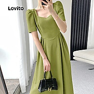 Vestido Plissado Simples e Elegante Lovito L132ED526 - imagem 2