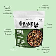 Hart's Natural Granola Australia Keto Low Carb | Granola Sem Açucar, Sem Lactose, Sem Glúten, Vegano | 100% Natural | Alto em Fibras | Snack Saudável | 300g - imagem 2