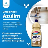 Limpa Pisos Laminados Azulim 750ml - Limpeza Profunda e Perfumada para Tacos, Assoalhos e Pisos de Madeira Verniz - imagem 4