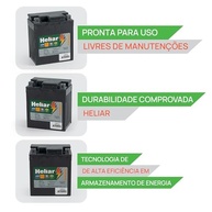 Bateria Heliar 12V 6Ah para Motos: XTZ, Lander, FZ25, XR Tornado, Twister, CB300, Falcon NX4 - imagem 3