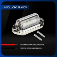Lanterna de Placa Cromada 6 Leds para Caminhão e Carretinha - Iluminação Premium - imagem 5