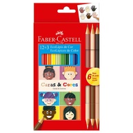 Lápis de Cor Faber-Castell: 12 Cores + 6 Tons de Pele - imagem 1