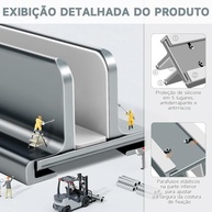 Suporte Vertical para Notebook e Laptop de Mesa Dock em Liga de Alumínio com Design Moderno - imagem 4