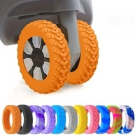 Proteção Universal para Rodas de Mala: 8 Capas de Silicone Antirruído e Absorção de Impacto (Laranja) - imagem 5