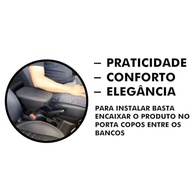 Apoio de Braço Premium Courvin Preto com Costura Laranja para Fiat Argo, Cronos e Strada - imagem 5
