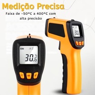 Termômetro Digital Infravermelho Culinário com Laser: Precisão de -50°C a 400°C para Alimentos - imagem 3