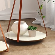 Mesinha Lateral Sofia - Design Redondo com Pés de Ferro em Cobre | Decoração Moderna para Cômodos Pequenos - imagem 4