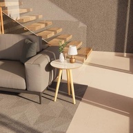 Mesinha Lateral Retro em Madeira - Design Off White com Detalhes Freijó para Sala e Quarto - imagem 5