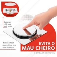 Ralos Click Inteligente 2 Unidades - Pop Up Aço Inox para Banheiro e Lavabo - imagem 5
