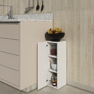 Armário Pequeno Branco com 3 Prateleiras – Ideal para Banheiro, Quarto e Lavanderia | MDP Premium - imagem 3