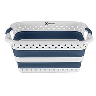 Cesto Dobrável para Roupas Electrolux - Branco com Detalhes Azul | Organize sua Lavanderia com Estilo - imagem 2