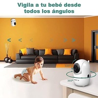 HelloBaby HB65 - Babá Eletrônica com Câmera Giro 355°, Visão Noturna e Tela LCD 3,2" - imagem 5