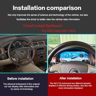 Painel Digital LCD 15.1" para GMC Yukon 2007-2013: Velocímetro Virtual Plug & Play - imagem 3