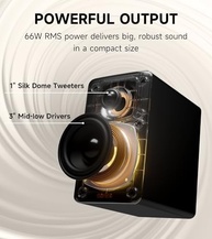 Edifier M60: Som Hi-Res 66W RMS com Bluetooth LDAC e Design Premium - imagem 5