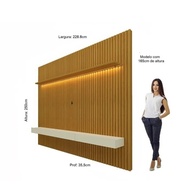 Estante Home Theater com LED Nobre 230cm - Até 85" | Design Moderno e Funcional - imagem 2