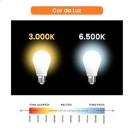 Kit 10 Lâmpadas LED Bulbo 12W 3000K Luz Amarela E27 Bivolt - Galaxy | Iluminação Aconchegante e Econômica - imagem 5