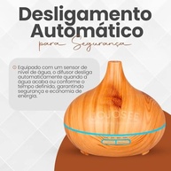 Difusor de Aromas Grande 500ml com LED Colorido, Timer e Controle Remoto - Ideal para Ambientes Relaxantes - imagem 4