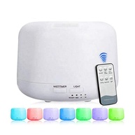 Difusor de Aromas Elétrico 500ml com LED 7 Cores, Controle Remoto, Umidificador e Purificador de Ar - imagem 4