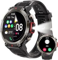 Smartwatch Militar Masculino com Lanterna LED: Chamadas, Ligações e Resistência 3ATM - imagem 2