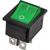 Chave Interruptor Liga Desliga Gangorra KCD4-201N com LED Verde - Controle Essencial - imagem 2