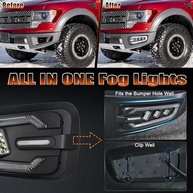 Luz de Neblina LED DRL Âmbar e Branca para Ford F150 Raptor 2010-2014: Estilo e Segurança Inovadores - imagem 4