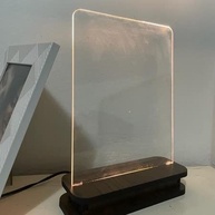 Luminária Quadro de Escrever Iluminado LED com Acrílico Transparente - Moderna e Prática para Estudos e Organização - imagem 2