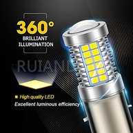 Farol LED Moto BA20D H6 Ruiandsion: Super Brilhante 6V AC, 360° com Lente Projetora - imagem 4