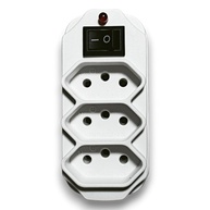 Adaptador Tomada 3 Saídas com Interruptor LED - Segurança e Praticidade Certificada INMETRO - imagem 1