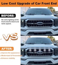 Luzes de Grade LED Brancas para Ford F150 King Ranch/Platinum 2021-2023: Ilumine Sua Aventura! - imagem 5