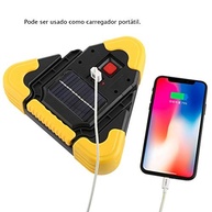 Triângulo de Sinalização Solar LED: Segurança e Emergência Veicular Recarregável - imagem 5