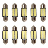 Kit 10 Lâmpadas Torpedo 16 LEDs C5W 31mm Branco 12V com Cancelador Cambus - imagem 1