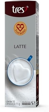 3 Corações Cápsula de Leite, Latte TRES - 10 unidades - imagem 2