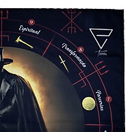 Toalha Altar Tarot Exu Preta 70x70cm – Poder e Estilo em Cada Leitura - imagem 1