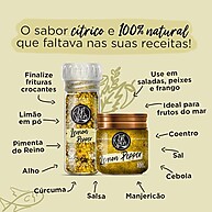 Lemon Pepper BR Spices: Toque Cítrico e Picante 100g - imagem 2